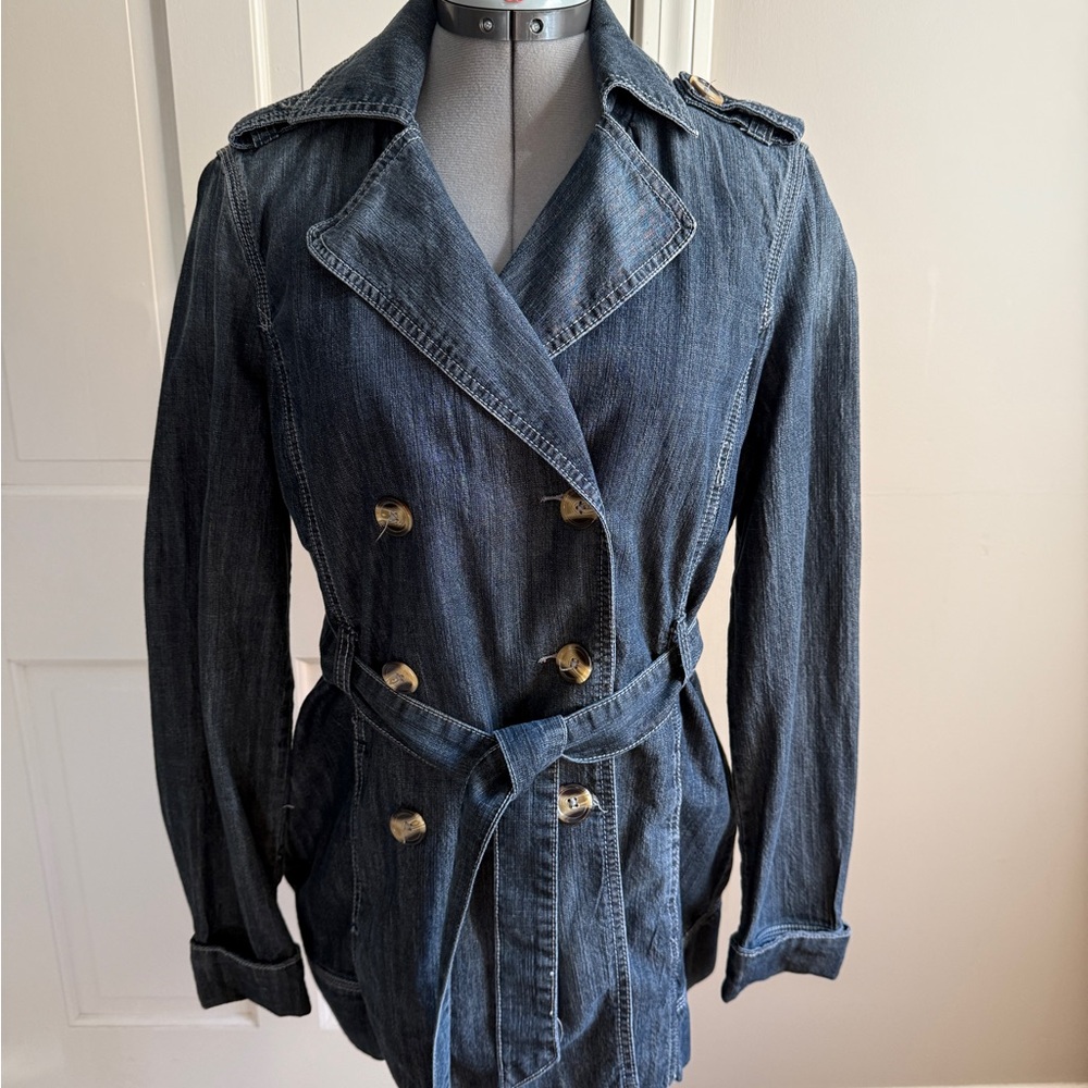 Women’s Christiana Zinn Denim Double Breasted Trench Coat